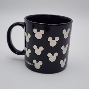 Disney Mickey Mouse Coffee Mug Cup Black‎ White Silhouette Ears